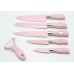Set de 6pzs de cuchillos con pelador en rosa 61296