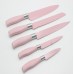 Set de 6pzs de cuchillos con pelador en rosa 61296