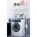 Estante de almacenamiento para inodoro de baño multifuncional de 3 niveles (estante de almacenamiento para lavadora) acero inoxidable 163*68*65cm 80660