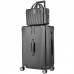 Juego de 2 maletas de alto valor negras (tamaño grande) con candado con código,tamaño:24 pulgadas 14 pulgadas 8439B