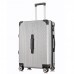Juego de 2 maletas gris metalizado (tamaño grande) con candado de combinación,tamaño:24 pulgadas,14 pulgadas 8439G