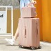 Juego de 2 maletas de color rosa dorado (tamaño grande) con cerradura de combinación,TAMAÑO:24*14 pulgadas 8439M