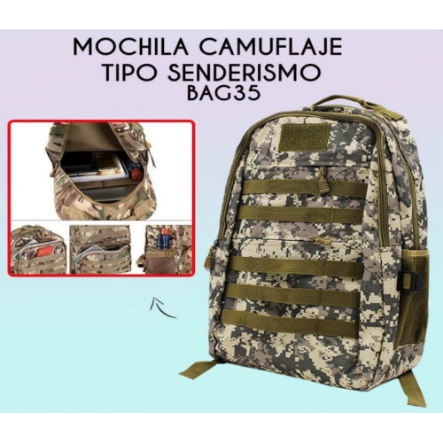 Mochila,bolsa de Senderismo al aire libre de camuflaje multifuncional BAG35
