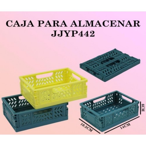 Caja para almacenar plegable de 14.2*10.5*6.2cm en azul,amarillo,surtido JJYP442
