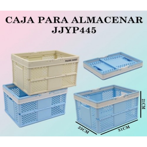 Caja para almacenar plegable de 30.9*22.9*20.9cm en blanco/gris/amarillo/azul,surtido JJYP445