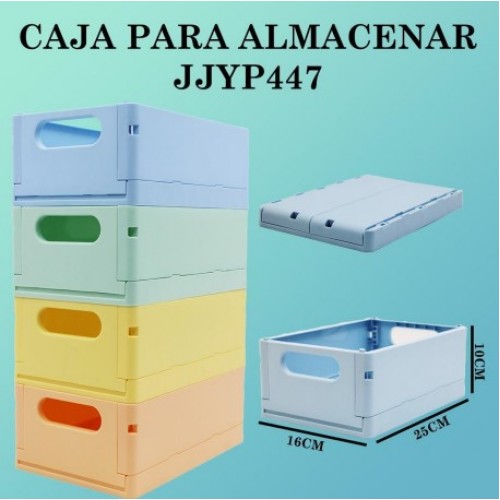 Caja plegable para almacenamiento de 25*16.7*10cm en azul/amarillo,naranja,verde,surtido JJYP447