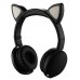 Audífonos de diadema inalámbricos ajustables de gato con batería de larga duración LY268