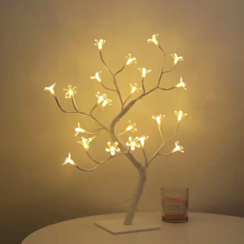 Luz decorativa de noche de cerezo blanco de 45cm con 24 leds de usb SDD193