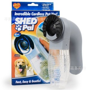 Shed PAL para aspirar el exceso de pelo en perros y gatos (con contenedor para el pelo, Usa pilas AA) 10224