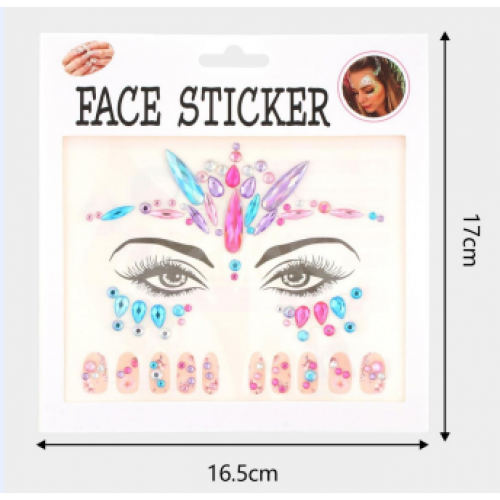 Sticker facial de diamantes (16.5*17CM) 12539