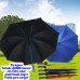 Paraguas JUMBO reforzado, con filtro solar negro plastificado, con funda para cargar