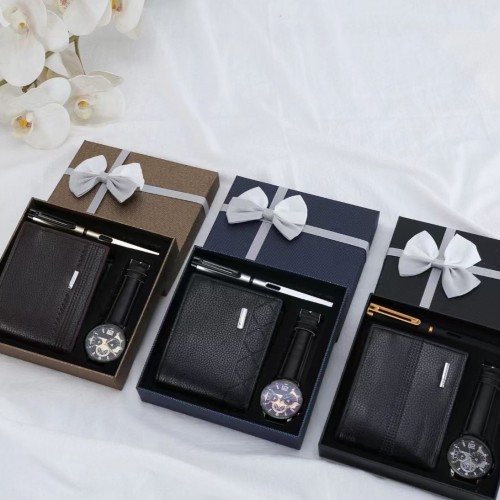 Conjunto set de regalo para el dia del padre (cartera, reloj, pluma) 788