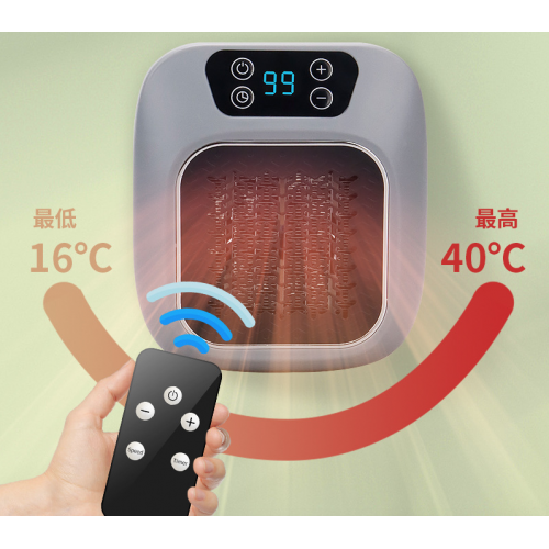 Calentador inteligente con pantalla táctil con control remoto se calienta en un segundo, ahorro rápido de energía, calefacción montada en la pared