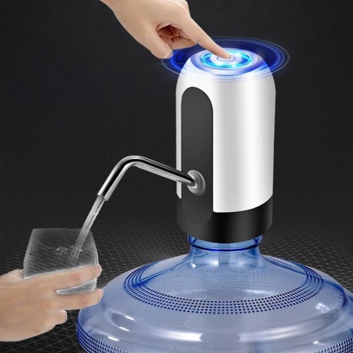 Bomba de agua eléctrica (modelo recargable por USB) con luz LED 80457