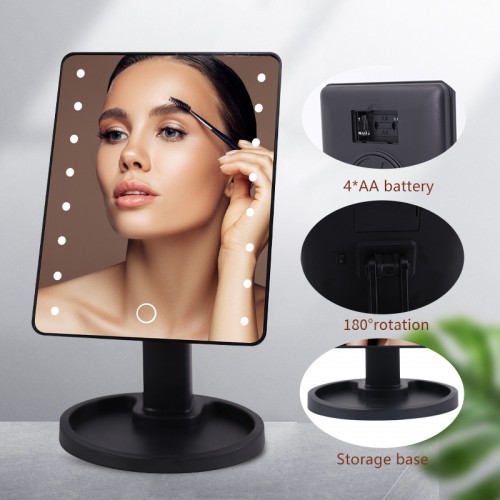 Espejo para maquillaje,inteligente LED de escritorio (con ajuste de luz+toque inteligente) Modelo de carga USB 80821