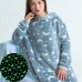 Pijama de franela estilo de dinosaurios,estrellas y luna de dibujos animados para niños 81071