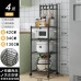 Estante de almacenamiento de cocina multifuncional de 4 capas (con ruedas) 130*42*34 cm 81173