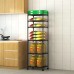 Estante de almacenamiento de cocina multifuncional de 6 capas (con ruedas) 170*42*32cm 81180
