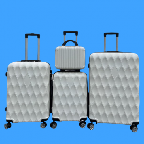 Juego de 4 piezas de maletas blancas con cerradura de  combinación tamaño: 28 + 24 + 20 + 14  pulgadas 8426B
