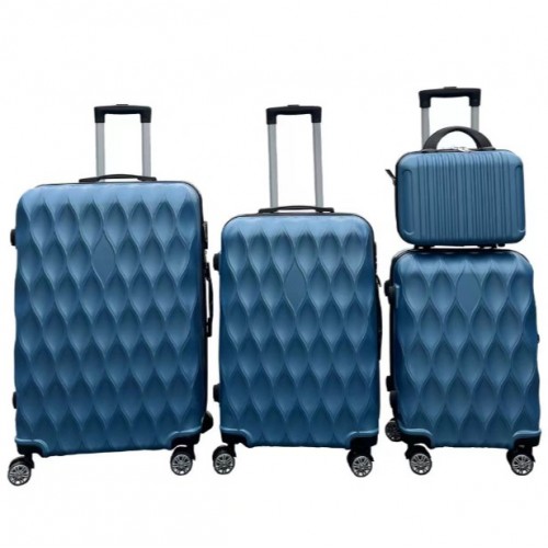 Juego de 4 piezas de maletas Azul con cerradura de  combinación tamaño: 28 + 24 + 20 + 14  pulgadas 8426L