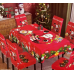 Mantel (150*250cm) y 6 forros de sillas navideños (40*40*45 cm) 90035