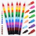 Bolígrafo,crayones con forma de bloques de construcción 12 en 1 de 12 colores 90112