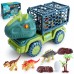 Modelo grande Juego de juguetes de coche T-Rex (coche T-Rex + dinosaurio +  adornos de plantas del parque) 35*22*15cm 90155
