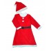 Traje de Santa Claus para mujer (Incluido vestido, gorro y cinturón) 90234