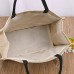 Bolso de mano de yute para compras con bolsa pequeña, reutilizable