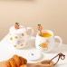 Taza de cerámica para café con tapa (gajo de naranja en la parte de arriba) 420ml BZ928