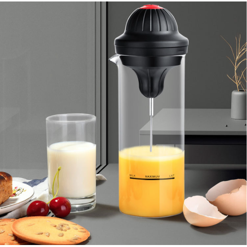 Batidora eléctrica de café taza de vidrio batidor de leche batidor de huevos para el hogar batidora de espuma de leche portátil, mayoreo