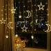 Cortina de Navidad LED Estrellas LED estrellas intermitentes cortinas luces decorativas creativas DP-1036