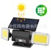 Lampara solar de pared con sensor de jardín y puerta (con control remoto) DT198