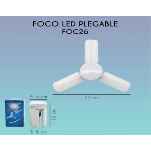 Mini Foco led  plegable de 3 Hojas FOC26