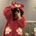 Pijama de Strawberry Bear (nariz tridimensional) 4 tamaños: M/L/XL/XXL FZ140