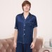 Pijamas de seda para Hombre de Verano, Conjunto de 2 Piezas tamaño L/XL/2XL/3XL FZ505