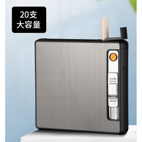 Caja para cigarrillos multifuncional con encendedor de cigarrillos. Recargable HJ58