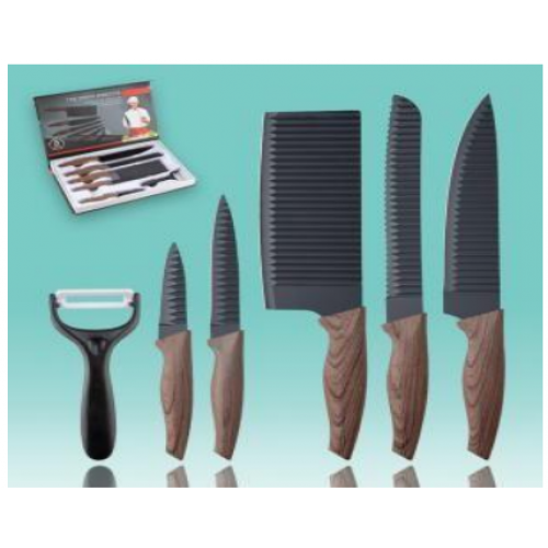 Set de cuchillos para cocina 5 piezas + Pelador JJYP175
