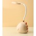 Lámpara de escritorio cuadrada, diseño de dinosaurio y porta lapiz, recargable