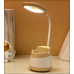 Lámpara de escritorio LED con soporte para bolígrafo