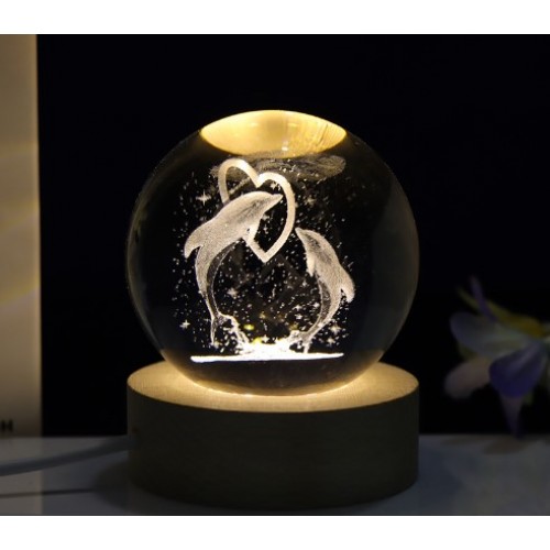 Lámpara de cristal delfines LED736