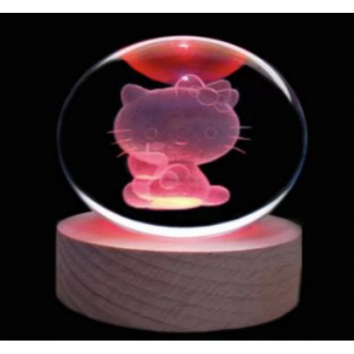 Lámpara de cristal/Lámpara 3D de mesa con luz Led de  KITY 6 cm LED793 