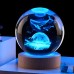 Lámpara de cristal 3D luces de colores de ballena de 6cm de diametro LED827