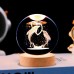 Lampara 3D bola cristal de delfines diametro de bola de 6cm LED837