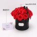 Caja de flores cilíndricas de lujo con tapa, caja de cartón redonda para regalo de floristería,18*18*22. 5cm LP133
