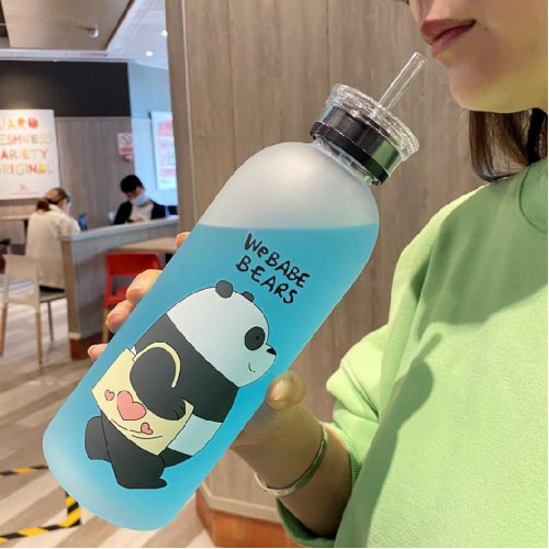 Botella de agua con diseño de oso   LU319