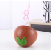 Vaso en forma de frutas de 500ml con popote LU416