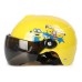 Casco de moto infantil de dibujos animados Hello Kitty+Doraemon+Minions LU5036