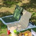 Silla de playa plegable para acampar al aire libre (con bolsa de almacenamiento) 48x39x37cm LU5234