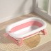 Bañera pequeña plegable multifuncional para niños (con pantalla LCD de temperatura) en color rosa LU6216